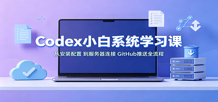 Codex小白系统学习课：小从安装配置，到服务器连接、GitHub推送全流程-创学资源站