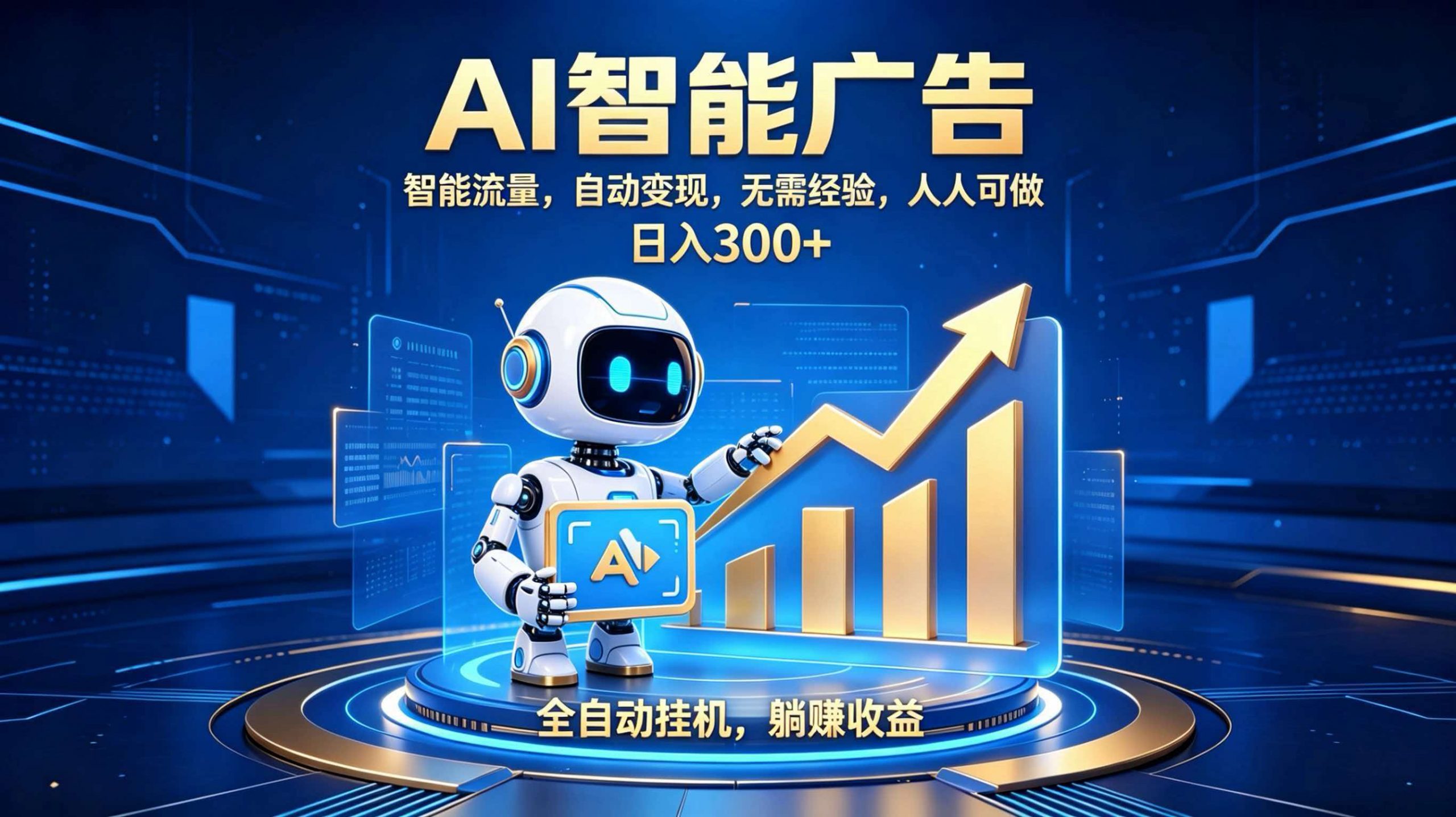 轻资产新赛道，全自动AI广告，打造持续收益-创学资源站