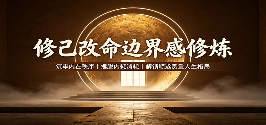 修己改命边界感修炼：筑牢内在秩序，摆脱内耗消耗，解锁顺遂贵重人生格局-创学资源站