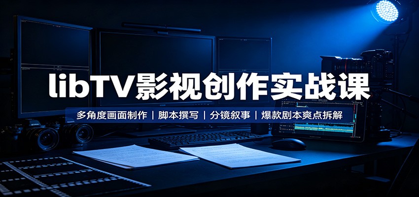 libTV影视创作实战课:多角度画面制作,脚本撰写,分镜叙事,爆款剧本爽点拆解-创学资源站