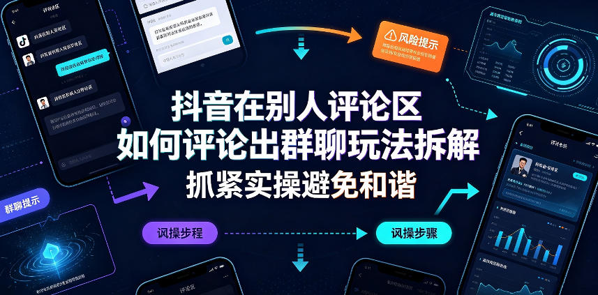 抖音在别人评论区如何评论出群聊玩法拆解,抓紧实操避免和谐-创学资源站