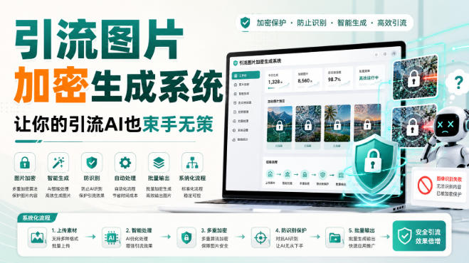 引流图片加密生成系统,让你的引流AI也束手无策-创学资源站