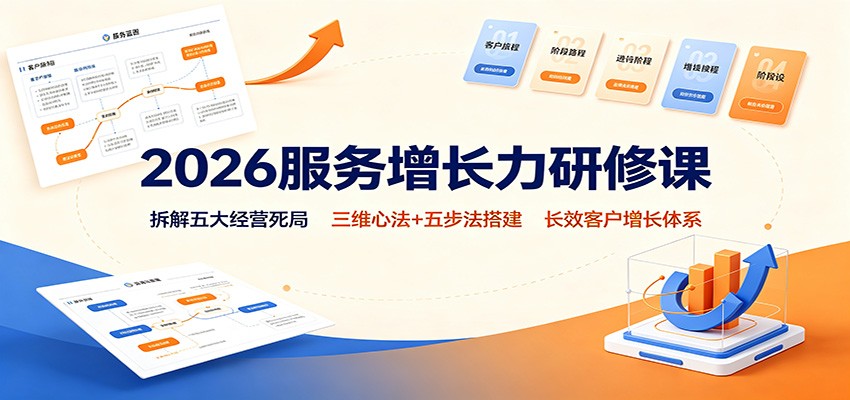 2026服务增长力研修课:拆解五大经营死局,三维心法+五步法搭建长效客户增长体系-创学资源站