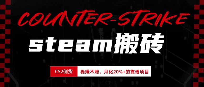 steam搬砖，倒卖cs2饰品，达到月化20%+的收益，真正的靠谱可落地长期项目-创学资源站