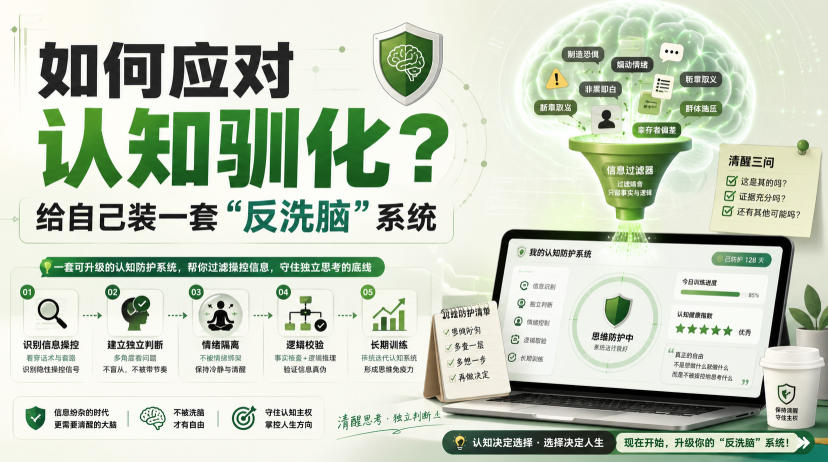 付费文章：如何应对认知驯化？给自己装一套“反洗脑”系统-创学资源站