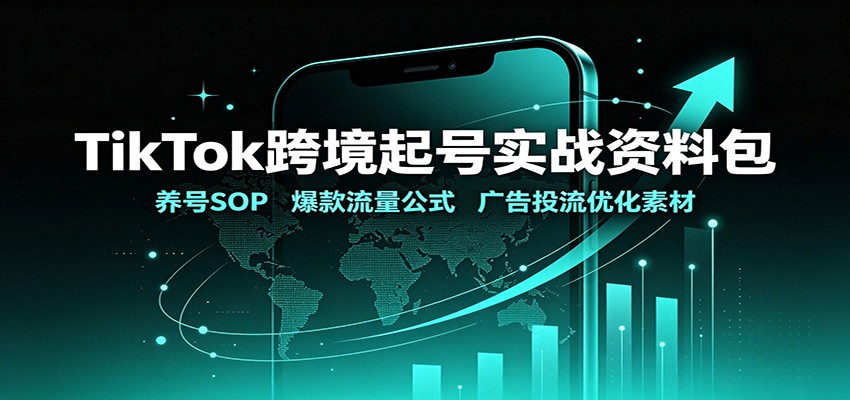 TikTok跨境起号实战资料包：养号SOP，爆款流量公式，广告投流优化素材-创学资源站