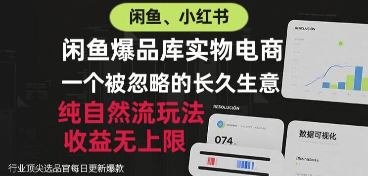 闲鱼小红书实物电商，纯自然流玩法，一个被忽略的长久生意，收益无上限【揭秘】-创学资源站