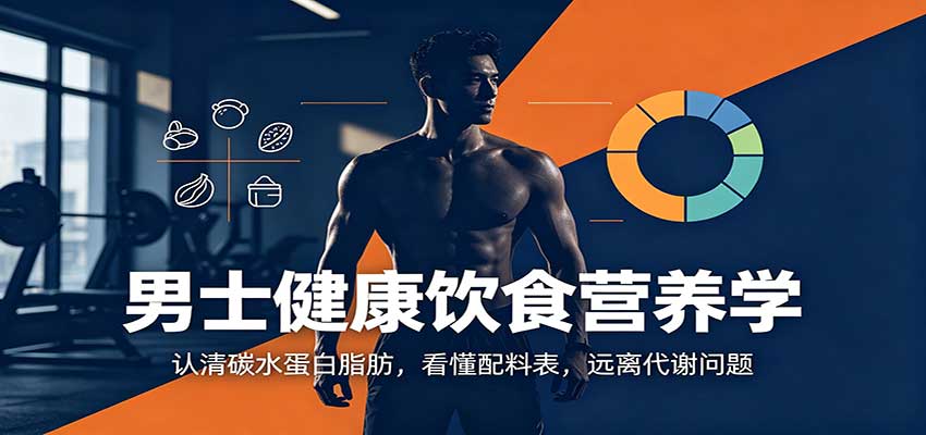 男士健康饮食营养学：认清碳水蛋白脂肪，看懂配料表，远离代谢问题-创学资源站