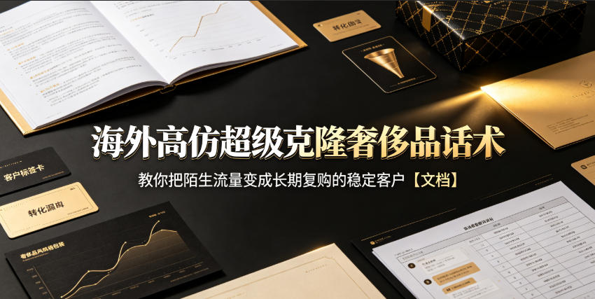 海外高仿超级克隆奢侈品话术，教你把陌生流量变成长期复购的稳定客户【文档】-创学资源站