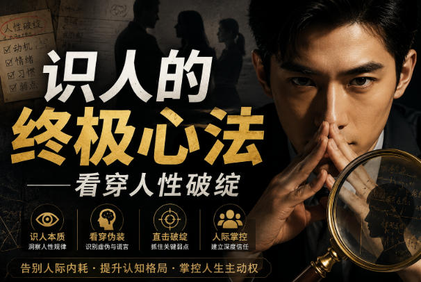 付费文章：识人的终极心法——看穿人性破绽-创学资源站