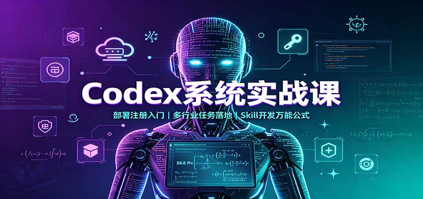 Codex系统实战课：部署注册入门，多行业任务落地，Skill开发万能公式-创学资源站