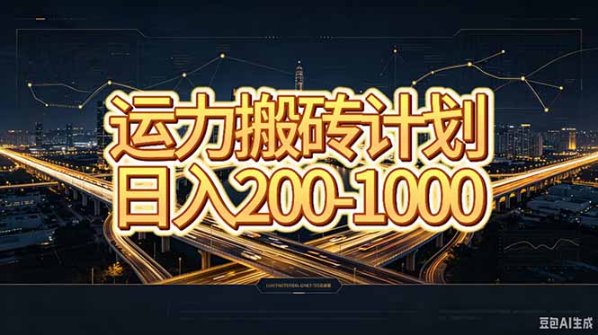 运力搬砖，风口项目。当日收益稳定200-1000。 每天仅需一小时，新人轻松上手。-创学资源站