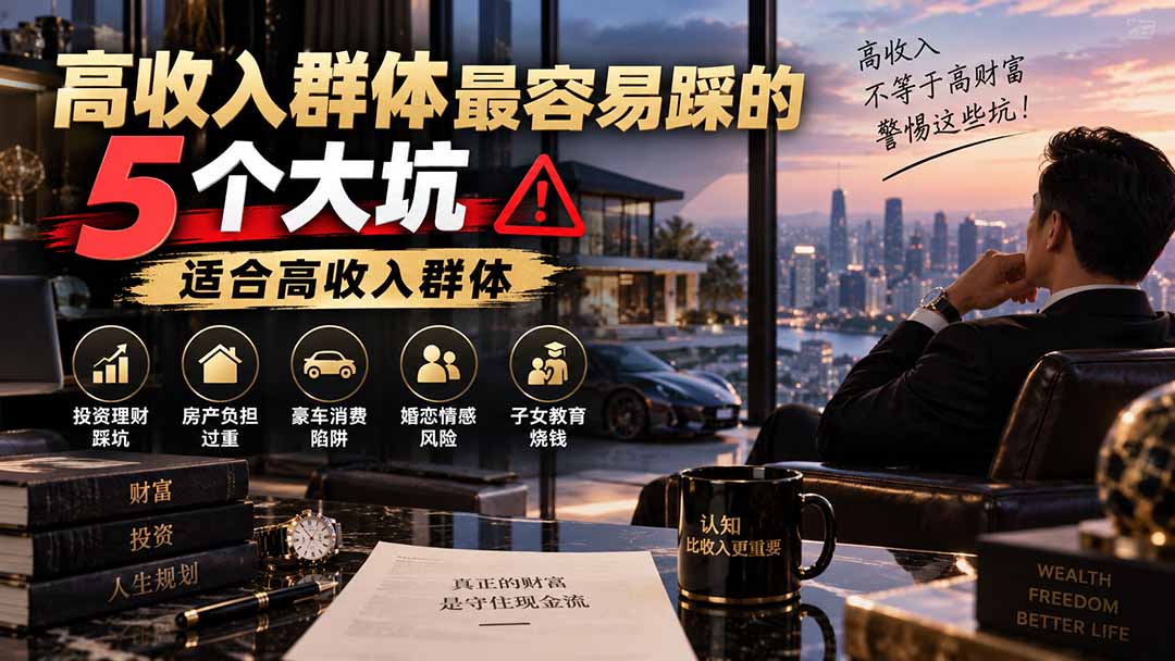 付费文章：高收入群体最容易踩的5个大坑，适合高收入群体-创学资源站