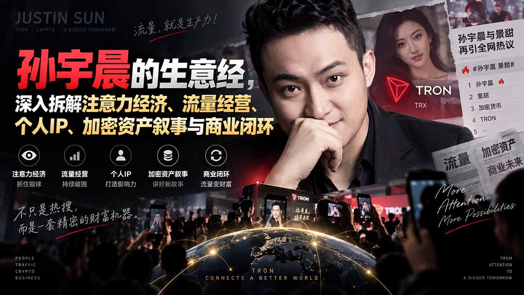某星球精华文章——孙宇晨的生意经，深入拆解注意力经济、流量经营、个人IP、加密资产叙事与商业闭环-创学资源站