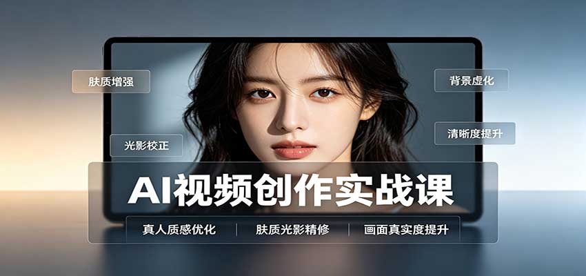 AI视频创作实战课：人物面部情绪调试，真人质感优化，提示词模板与变现方向-创学资源站