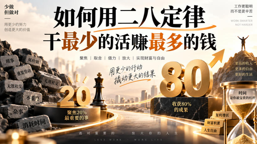 付费文章:如何用二八定律干最少的活賺最多的钱-创学资源站