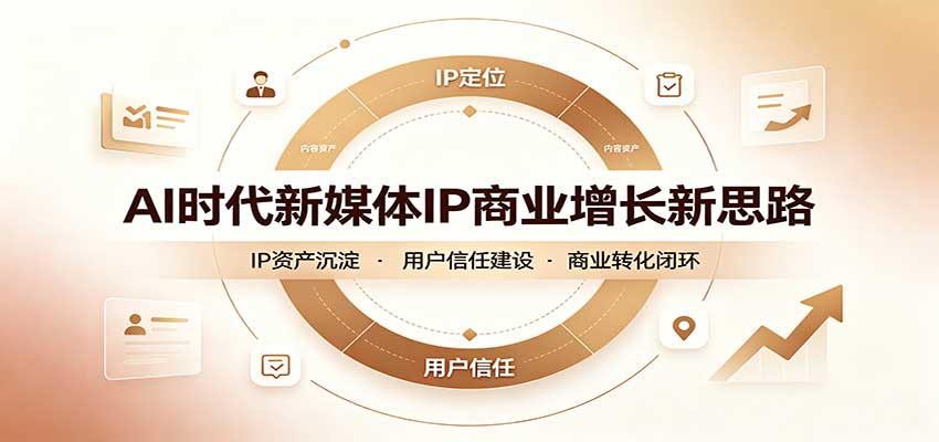AI时代新媒体IP商业增长新思路：摒弃复杂运营套路，用极简思维打通获客路径-创学资源站