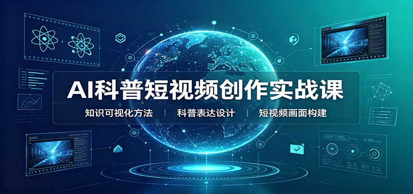 AI科普短视频创作实战课：配套要点文档，文案与视频提示词模板教学-创学资源站