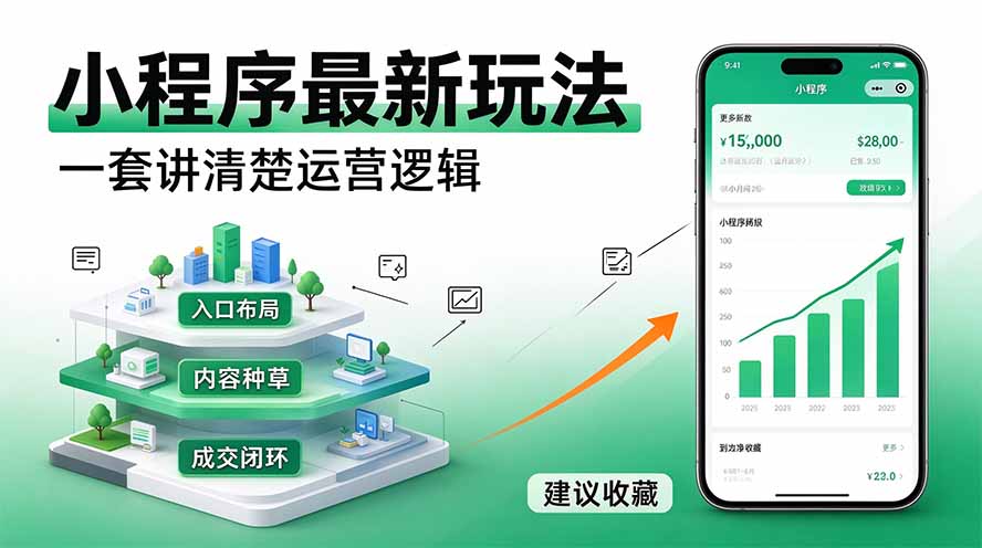 微信小程序最新玩法   四种收益来源，单日收入400+-创学资源站