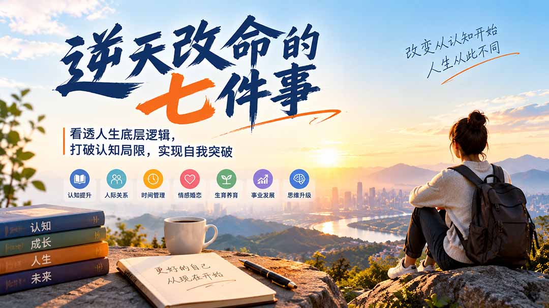 付费文章：逆天改命的七件事，看透人生底层逻辑，打破认知局限，实现自我突破-创学资源站