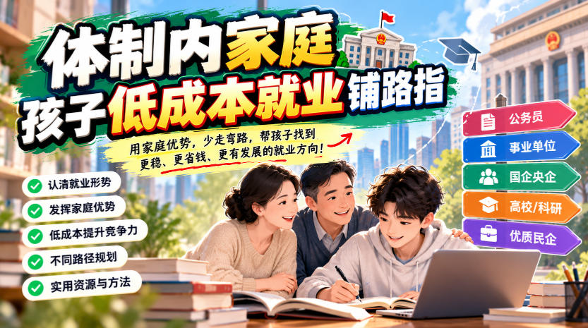 某公众号付费文章：体制内家庭，孩子低成本就业铺路指-创学资源站