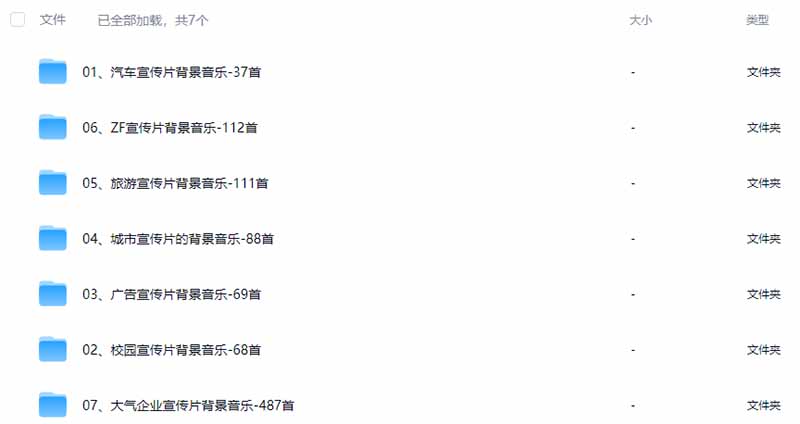 图片[3]-某宝付费购买，常用6G音效合集！970+首宣传片背景音乐，无版权可商用大气素材，分类清晰，高质量内容-创学资源站